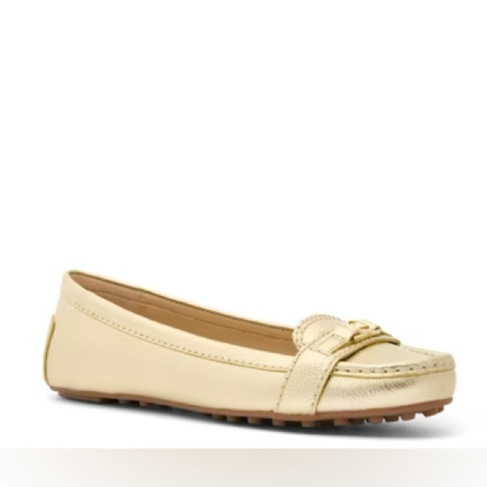 Michael, Michael Kors Gold Mandy Loafers